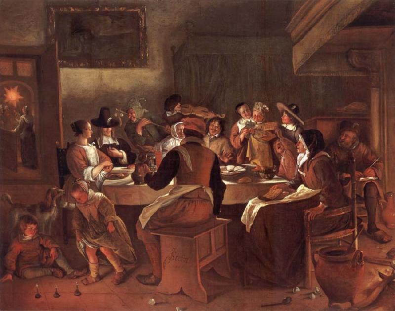 Jan Steen Twelfth Night oil painting image